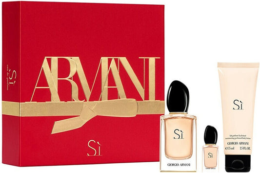 Giorgio Armani - Si edp 50ml + 7ml minijatura + 75ml losion / LADY / SET