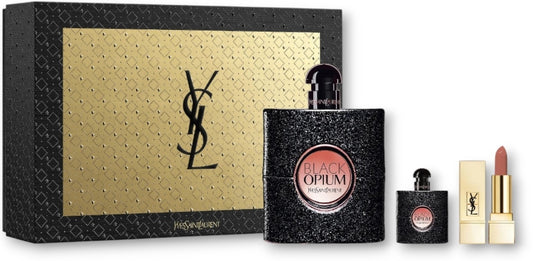 YSL - Black Opium edp 90ml + 7.5ml minijatura + ruž  / LADY / SET