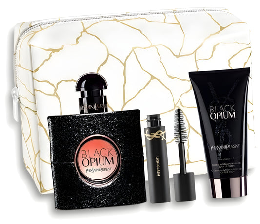 YSL - Black Opium edp 50ml + maskara + 50ml losion + neseser  / LADY / SET