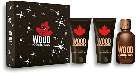Dsquared - Wood edt 100ml + 100ml kupka + 100ml balazam / MAN / SET