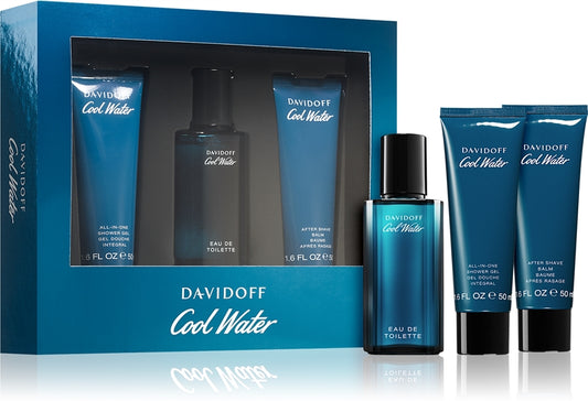 Davidoff - Cool Water edt 40ml + kupka 50ml + balzam 50ml / MAN / SET
