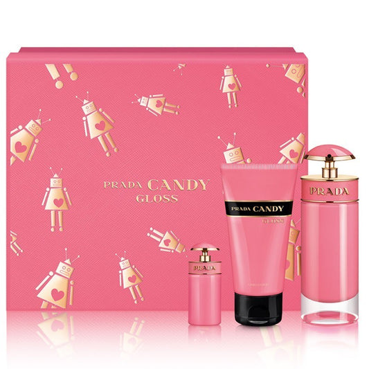 Prada - Candy Gloss edt 80ml + edt 7ml + 75ml losion / LADY / SET