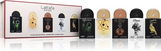 Lattafa - Affection edp 20ml + Thawrah Gold edp 20ml + La Collection D Antiquity 1505 edp 20ml + Brezee edp 20ml + Shaheen Gold edp 20ml / SET