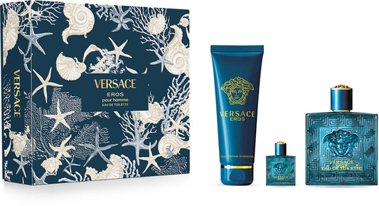 Versace - Eros edt 100ml + edt 5ml + 150ml kupka / MAN / SET