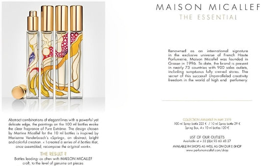 Micallef - Martin Micallef & Marianne Venderbosch Pure Extreme edp 4x10ml *oslikano 24k zlatom rukom umetnika i vlasnice kuće / LADY