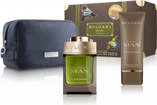 Bvlgari - Wood Essence edp 100ml + 100ml balzam + neseser / MAN / SET