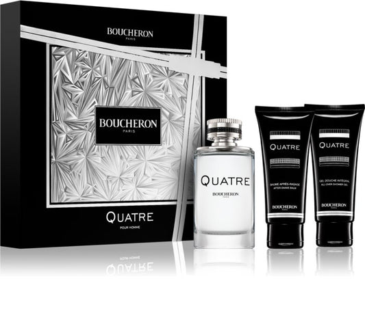 Boucheron - Quatre edt 100ml + 100ml balzam + 100ml kupka / MAN / SET